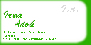 irma adok business card