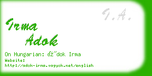 irma adok business card